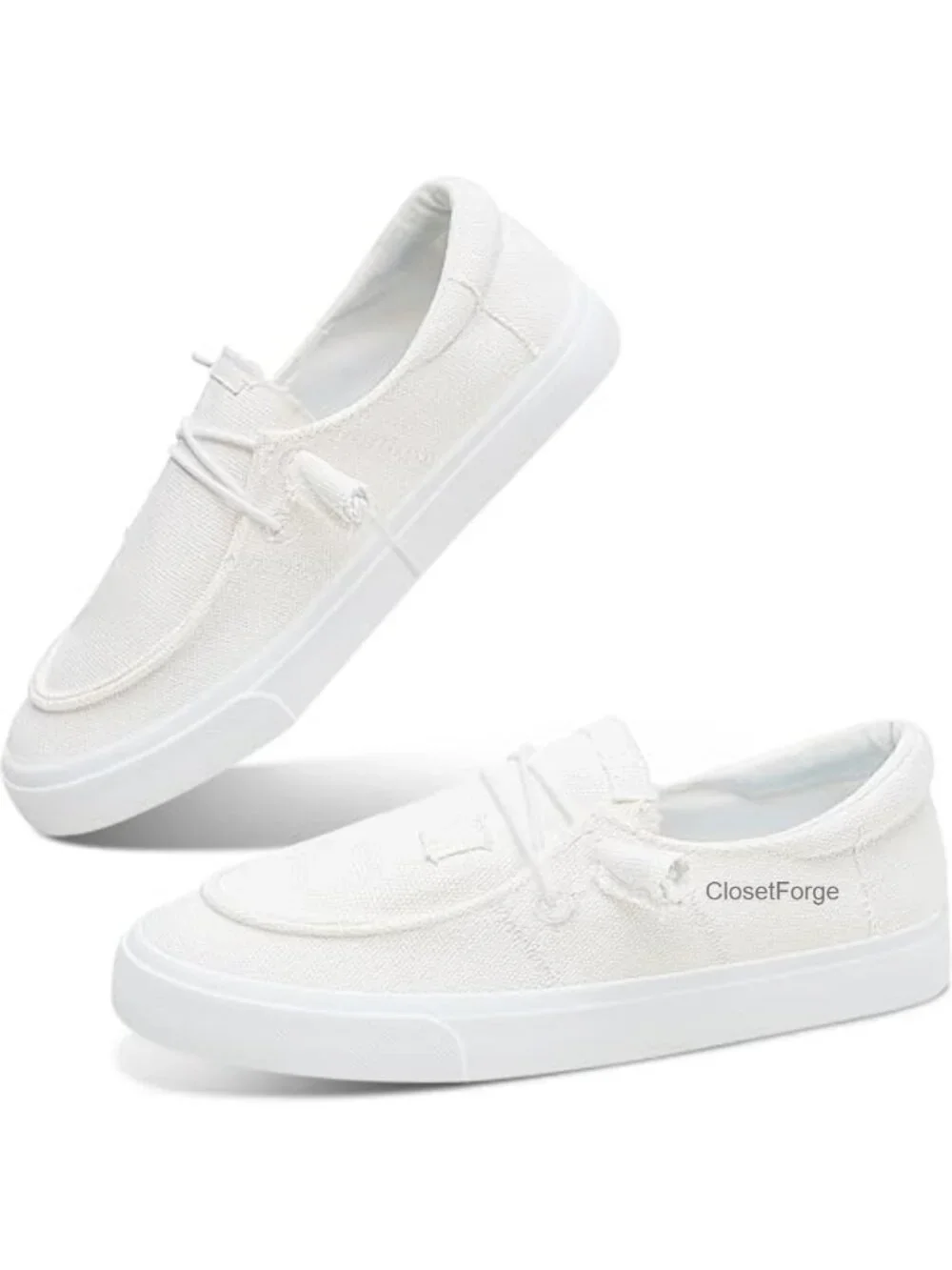 Women's Canvas Loafers Lightweight Breathable Slip-On Flat Casual Sneakers
